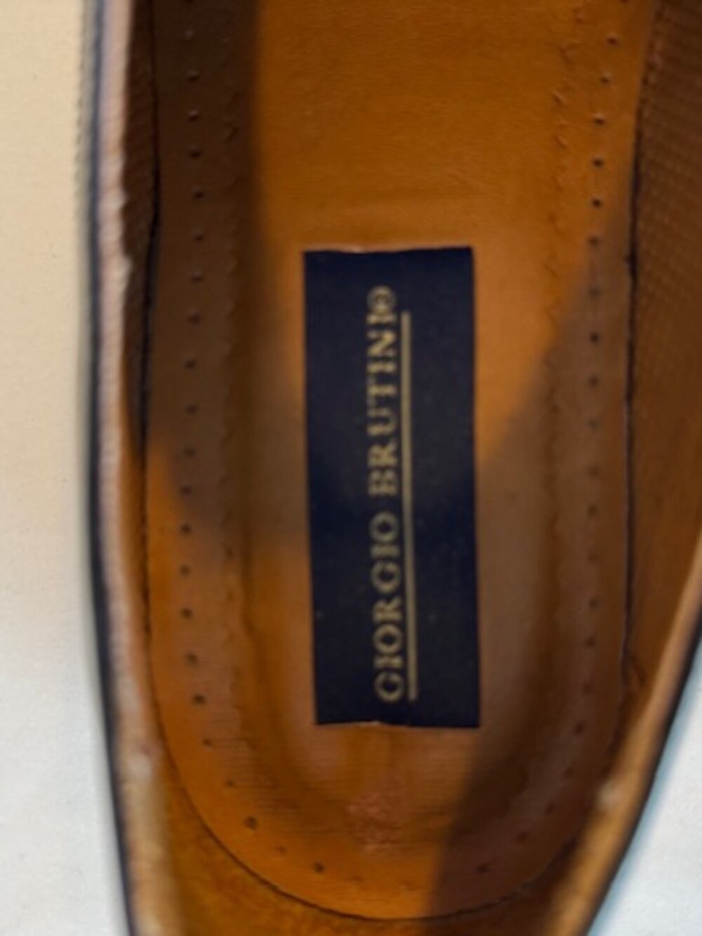 Georgio Brutini Mens Brazilian Leather Oxford Dress Shoes Blk, Sz 9M w/box - Picture 4 of 5